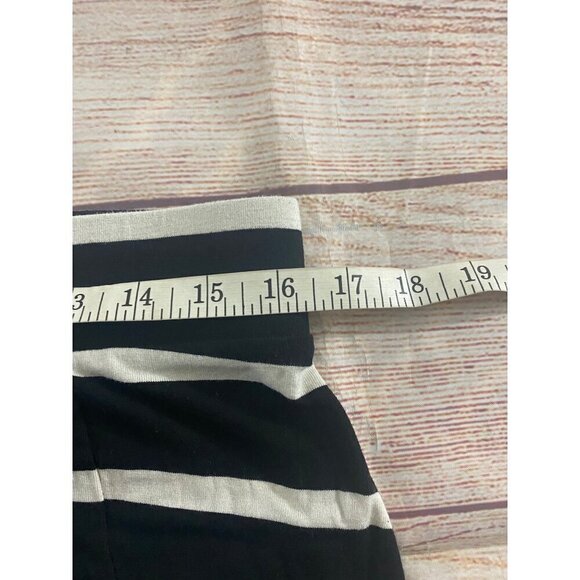 Torrid Women's Black And White Stripe Midi Skirt - 00 - Medium - Picture 9 of 12